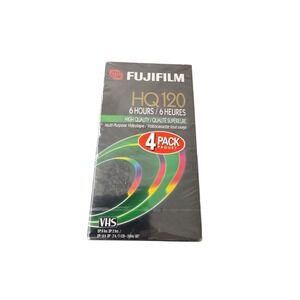 Lot Of 4 Fujifilm Fuji HQ120 VHS 6 Hours Video Tape Blank NEW Sealed HQ 4Pack